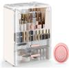 Wuciray Organizer Trucchi Chiuso Porta Trucchi Organizzatore Grande Skincare Makeup Organiser Portatrucchi con Cassetti Antipolvere e Impermeabili per Camera da Letto Bagno Bathroom Bianco 2