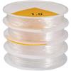 Craftora 4 rotoli di cordoncino elastico trasparente da 1 mm, filo di cristallo rotondo, filo elastico per braccialetti e gioielli con pietre preziose