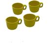 Facilemarket Tazzina da caffè Colore Giallo in Melamina Made in Italy Set da 4