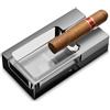CIGARLOONG Posacenere per sigari in vetro e cristallo, elegante, infrangibile e perfetto per uso interno, esterno, terrazza, casa o ufficio, con confezione regalo (grigio)