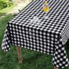 Romanstile Tovaglia Antimacchia 240x140 cm Rettangolare Tovaglie da esterno Quadri Bianchi e ner Plastificata per compleanno,prima comunione,pic nic da prato,feste,ristorante,giardino，bistrot