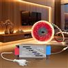 BRIMETI Striscia LED 24V Autoadesivo 5M Tubo Bianco Caldo 3000K 120LEDs/M Nastri LED Luce Striscia LED per Cucina Larghezza 8mm Soggiorno Con 24V Trasformatore 100W e Cavo di Alimentazione