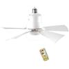 Dujuanus Ventilatori da Soffitto con Luce e Telecomando, E27 lampadario con pale LED Dimmerabile, lampadario ventola con Telecomando e Timer, 3 Velocità, Silenzioso (White)