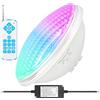 KOLLNIUN Illuminazione LED per piscina RGB, 54W, PAR56, luce subacquea, lampada da bagno, sincronizzazione esterna con telecomando, 12 V AC, IP68 impermeabile