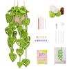 mimzemamz Uncinetto Set,Kit Uncinetto Principianti con Piante a Foglia Tartaruga,Crochet Kit con Istruzioni,Ferri da Uncinettos,Filato e Imbottitura,Amigurumi Set per Decorazione Interni e Abitacoli