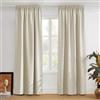 PONY DANCE Tende Termiche Isolanti Moderne per Soggiorno 2 Pezzi 140x200 CM Tenda Oscurante con Fettuccia Curtains Decorazione per Interni Finestra, Beige Chiaro