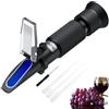 ALLmeter Rifrattometro per UVA Doppia Scala 0-40% Brix 0-25% Alcol con ATC | Rifrattometro per Vino Rosso, Saccarometro per Mosto d'Uva, Predice Grado Alcolico, per Prodotto Vino in Casa, con Custodia