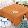 Qosigote Morbida coperta in mussola con 100% cotone, traspirante, lavabile, morbida, leggera, come dormire su una nuvola, per camera da letto, soggiorno, divano (giallo, 130 x 150 cm)