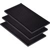 CiciIng 3 tappetini da bar 30 x 15 cm, in gomma, per scolapiatti, per caffè, troppopieno, ad asciugatura rapida, per bar, cucina, caffetteria, ristoranti, banconi (nero)