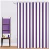 GCIREC Tenda Doccia, 120x180cm, Violetta e Bianco Minimalismo Moderno Strisce Verticali Impermeabile Tessuto Macchina Lavabile Tenda da Bagno con Ganci