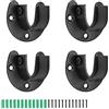 CHSEROK 4 Pezzi 25 mm Supporto Asta Armadio, Staffa per Bastone Tenda, Accessori Armadio con Viti e Tubi di Espansione