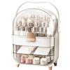Mustbeau Porta Trucchi Organizer Trucco Elegante Skincare Organizer Bagno con Cassetti Makeup Contenitore Organizzatori Cosmetici con Maniglie per Pennelli Cura Della Pelle Articolo Prodotti Bellezza