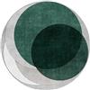 Generic Tappeto rotondo 160 x 160 cm a pelo basso con retro antiscivolo, ideale per divano, tavolo, soggiorno, cucina, bagno, lavabile, decorazione per la casa, elegante e funzionale