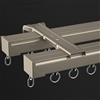 LTSRLL Bastone Per Tende Da Esterno In Alluminio 100cm-600cm Binario Tenda Soffitto Scorrevole Binari Per Tende Per Montaggio A Soffitto/Parete Bastone Tenda Doppio Per Soggiorno Camera Da Letto(Color:02-Wa