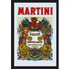 empireposter Empire 537478 - Quadro Martini, su Vetro Stampato con Cornice in plastica Effetto Legno, 20 x 30 cm