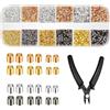 Gihioue Perline a Crimpare | 2200 Tubetti Crimp per Orecchini con Pinze | Per Collane Bracciali Ciondoli E Progetti Artigianali