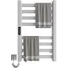 SKYLYZH Portasciugamani Elettrico 450x700mm Scaldasalviette Radiatore da Bagno Elettrico Portasciugamani intelligente Termosifone Asciugabiancheria, riscaldamento in fibra di carbonio, antracite-White Left