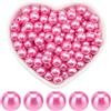 SOFPLATE 500 perline in acrilico rosa da 8 mm, rotonde, sfuse, con foro, distanziatori artigianali, accessori per la creazione di gioielli, collane, bracciali, orecchini, anelli, vasi e decorazioni