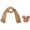 BRUCERIVER Sciarpa e guanti da donna a maglia con funzione touch screen cashmere sensazione cavo design (Camel Touchscreen)