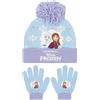 Disney Frozen Capelli E Guanti | Anna E Elsa Beanie E Guanti Invernali | Accessori Di Frozen | Taglia Unica Blu