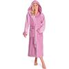 CityComfort Accappatoio da donna in pile felpato (Orchidea, S)