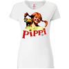 Logoshirt® Pippi Calzelunghe I Pirata I Maglietta Stampata I Donna I Bianco I Design Originale su Licenza I Taglia L