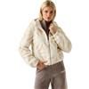 GUESS Giacca da donna in pile con cappuccio e maniche lunghe Sherpa, Spirit Bianco, M