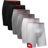 DANISH ENDURANCE Boxer Uomo Lunghi in bambù Ultra Morbido, Mutande Boxer a Pantaloncino in Bamboo, 3 o 6 Paia Multicolore (1x Nero, 1x Grigio, 1x Bianco) XXL