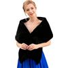 Handcess Scialle Stola Donna Pelliccia Sintetica Sciarpa Coprispalle Elegante per Matrimonio Invernale Cerimonia Sposa Damigella