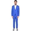 Ciabalù Abito Uomo Elegante Vestito Smoking Sartoriale Cerimonia Slim Fit (50, Blu Cobalto)