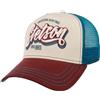 Stetson Cappellino Trucker Wordmark Logo Uomo - cap Berretto Baseball Mesh Snapback, con Visiera, Fodera, Fodera Estate/Inverno Primavera Estate Autunno Inverno - Taglia Unica Small Blu-Rosso