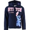 Disney Stitch Felpa con Cappuccio per Ragazze, Maglione con Cerniera, Regalo per Bambina, Taglie 3 a 8 Anni