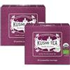 Kusmi Tea - Rooibos Vaniglia Bio - Infuso Bio di Rooibos e Vaniglia - Infuso Senza Teina - Tè 100% Biologico - Da Gustare Caldo o Freddo - Confezione da 2-2x20 Bustine