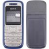 MUDASANQI Parti di ricambio copertura completa compatibile con Nokia 1200/1208 / 1209 copertura anteriore + lunetta centrale + coperchio posteriore batteria (blu)