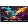 SYLVOX 43 TV da Esterno, Smart Google QLED 4K UHD 2000Nits - IP55 Impermeabile, Dolby Audio, DVB-T2/S2/C, WiFi, Outdoor Televisione per Piscina, Giardini, Terrazza (Pool Pro 2.0 QLED)