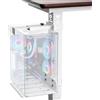 LZEXIN Supporto PC Sotto Scrivania,Capacità di Carico di 35 KG,Bianco