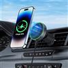 Hossom Caricatore Wireless Auto Magnetico, 15W Ricarica Rapida Wireless Supporto Telefono Auto, Caricabatterie Mag-safe, 360°Rotazione Caricabatterie Wirelessauto Compatibile con iPhone 16 15 14 13 12 Serie