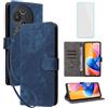 IUQXU Cover per TCL 60R 5G/60 5G Libro con Vetro Temperato BL
