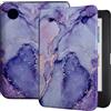 Caweet Custodia per Kobo Clara Colour/Kobo Clara BW 6 pollici 2024 Release, Ultra Leggero PU Pelle Shell Cover con Auto Wake/Sleep, Lilla Marmo