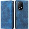 CASEONJAN Cover per Honor 200 Lite, Pelle PU Custodia a portafoglio con scomparti per Slot Schede, Antiurto Flip Caso Cover per Honor 200 Lite 5G (Vintage Blu)