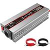 DATOUBOSS Inverter 24v 220v Onda Pura 1500W/3000W con Display LCD, porta USB e spina EU per impianti residenziali, caravan e solari
