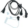 vhbw headset, auricolari compatibile con Hyt/Hytera TD510, TD520, PD560, TC620, PD500 radio, walkie-talkie con microfono PTT - trasparente, nero