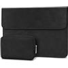 TECOOL Custodia PC 13-13.3 Pollici Porta,Borsa Sleeve Protettiva in pelle per 2022 MacBook Air/Pro M2 13, 2012-2020 MacBook Air/Pro 13 M1, 2021 2023 MacBook Pro 14 M3 M2 M1,Surface Laptop etc-Nero