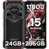 DOOGEERugged Blade 20 Pro Rugged Smartphone Android 15, 24GB+256GB/2TB TF, Octa Core Telefono indistruttibile, 11800mAh con Visione Notturna Celluare Antiurto, 50MP/NFC/Fingerprint/Face ID/Widevine L1