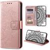 CASEONJAN Cover per Xiaomi Redmi Note 8, Pelle PU Custodia a portafoglio con scomparti per Slot Schede, Antiurto Flip Caso Cover per Redmi Note 8 (Rose Oro)