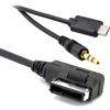 ChenYang, cavo adattatore AUX femmina Media In, da AMI MDI a entrata audio stereo da 3.5 mm & USB, per auto Volkswagen e Audi 2014, A4, A6, Q5, Q7