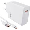 Zosam Caricabatterie rapido da 120 W compatibile con Xiaomi 17, 15, 14, 13, 12, 14t, 13t, 12t, 12s Pro Lite, Redmi Note K80, K70, K60, K50, 12, 11 Pro Plus, Black Shark 4/5 e Poco F4 GT. Cavo USB-C 6A.