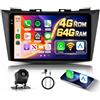 Hodozzy 4G+64G Autoradio per Suzuki Swift 2011-2017/ Suzuki Ertiga 2012-2017 Android 9 Pollici InCell Touch Schermo Carplay Wireless Android Auto, Radio 2 Din Bluetooth DSP GPS WiFi FM RDS Telecamera