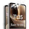 QJONSIU Compatibile con Motorola Razr 70 Ultra Pellicola Protettiva, 4 Pack Vetro Temperato Rotondo Film Pellicola Protettiva per Lenti, Antigraffio
