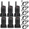 Retevis RT668 Walkie Talkie con Auricolare, PMR446 Robusto Ricetrasmittenti Professionali, CTCSS/DCS, 1200 mAh, Walkie-Talkie Ricaricabile per Fornitori, Magazzino e Logistica(Nero, 6 Pezzi)